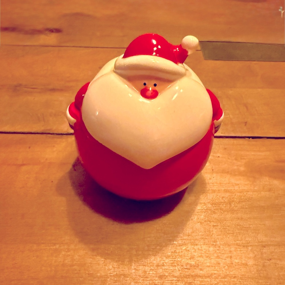 Round Santa Claus Ceramic Jar